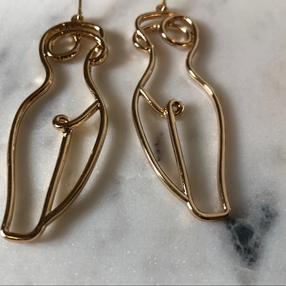 Statement body drop earrings - Picture 2 of 4